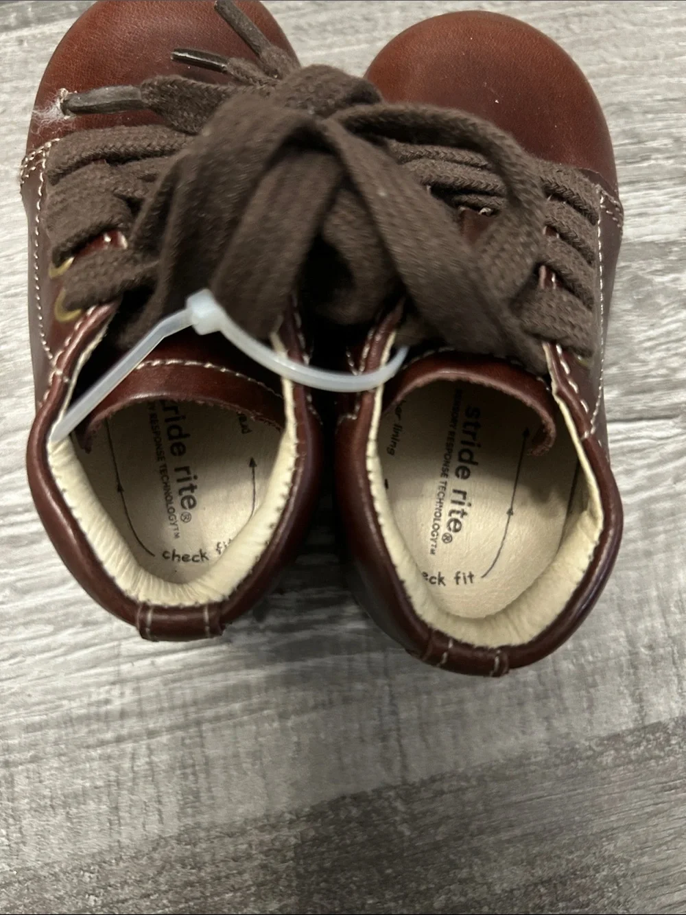 Stride Rite Brown Toddler Lace-Up Shoes